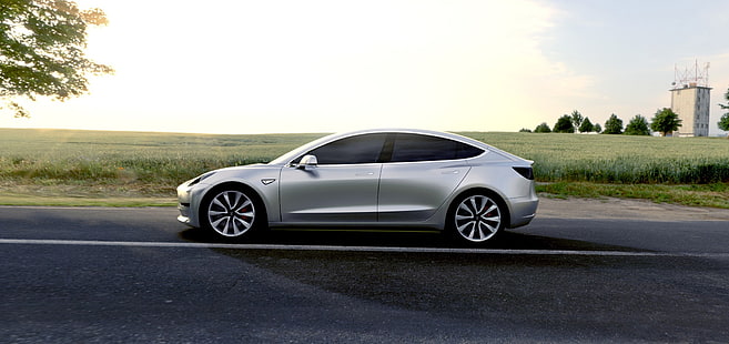Tesla Motors รุ่น 3 รถยนต์ไฟฟ้า, วอลล์เปเปอร์ HD HD wallpaper