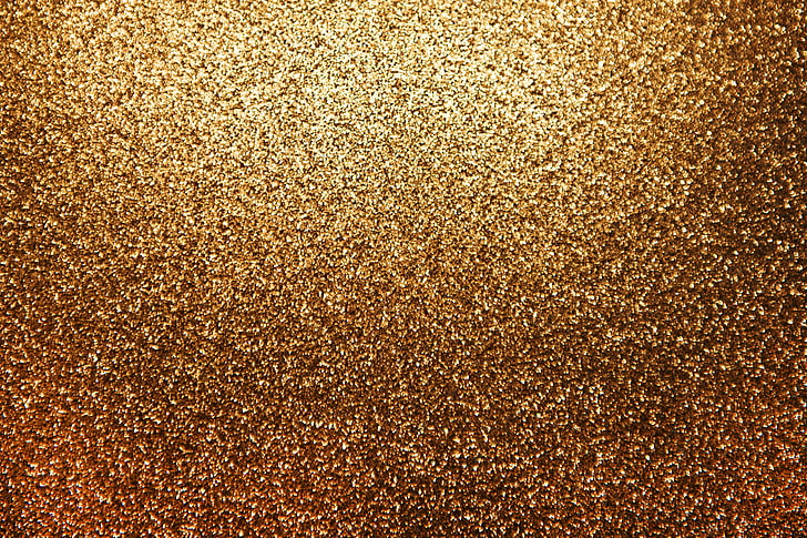 dekorasi emas glitter, pasir, lampu, Bersinar, tekstur, Emas, cahaya, debu emas, pasir emas, Wallpaper HD