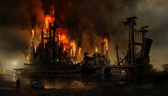 fondo de pantalla digital del juego, Mad Max, apocalíptico, desierto, Mad Max (juego), Fondo de pantalla HD HD wallpaper