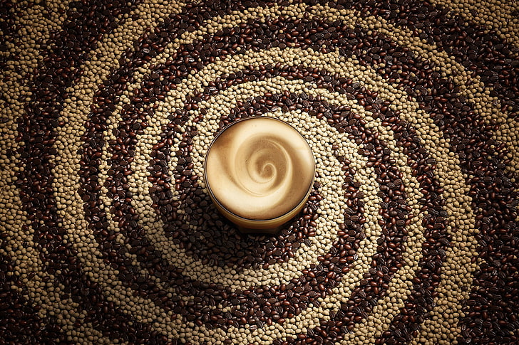 coffee, texture, grain, Lightfarm Studios, Seeds, HD wallpaper