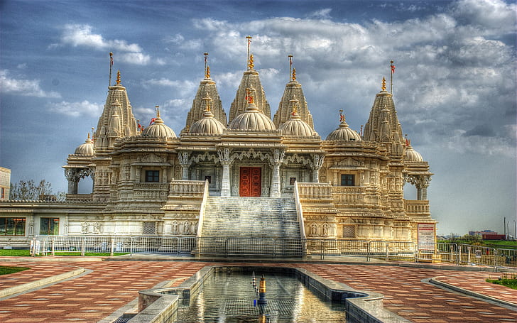 Hindu Temple Monument Gebäude Wahrzeichen Hd Wallpaper 1821603, HD-Hintergrundbild