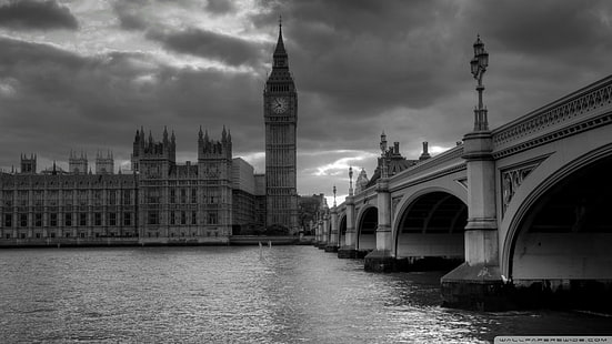 London Hitam Putih, Wallpaper HD HD wallpaper