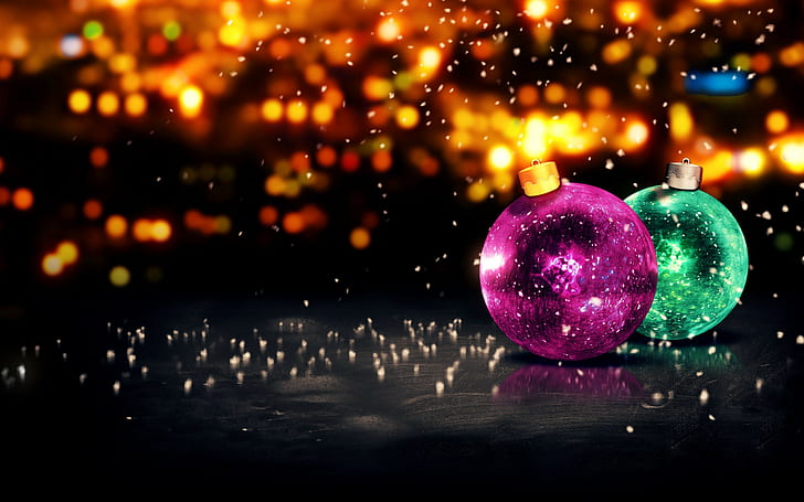 Веселые новогодние шарики, Happy, New Year, Merry, Christmas, шарики, с, Best s, HD обои
