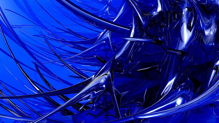 Blue metallic HD wallpaper, abstraction, connection, scales, form |  Wallpaperbetter