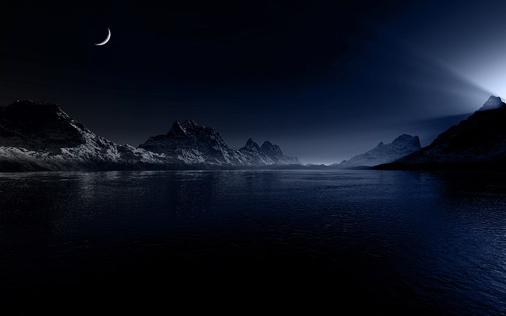 night sky  desktop backgrounds for winter, HD wallpaper