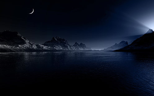 night sky  desktop backgrounds for winter, HD wallpaper HD wallpaper