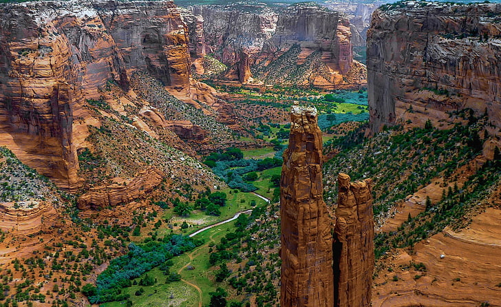 Гранд-Каньон, челли-каньон, США, рок, природа, каньон, пейзаж, Национальный памятник Каньон-де-Челли, HD обои