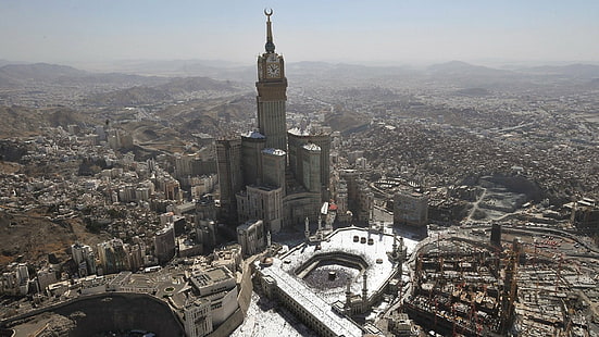 Stworzone przez człowieka, wieża zegarowa w Mekce, Tapety HD HD wallpaper