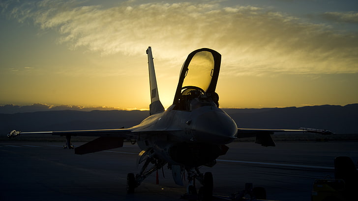 самолет, военни, военновъздушни сили, самолети, General Dynamics F-16 Fighting Falcon, HD тапет