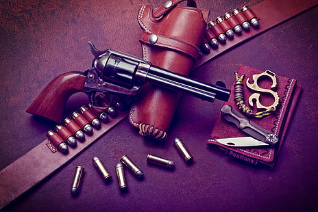 cartucce, revolver, colt, Sfondo HD HD wallpaper