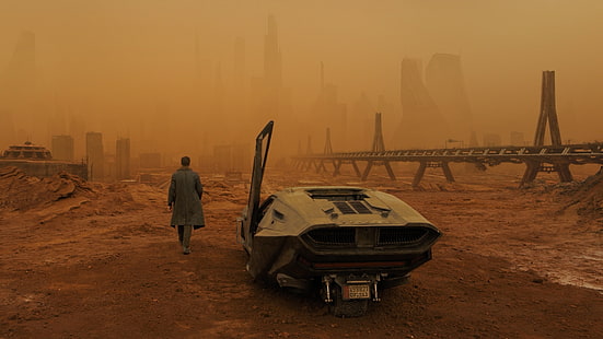 film, Ryan Gosling, Blade Runner, Blade Runner 2049, auto, futuristico, Sfondo HD HD wallpaper