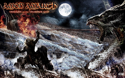 Amod Amarch цифровые обои, Amon Amarth, мелодичный дэт-метал, викинги, битва, воин, Fantasy Battle, цифровое искусство, фэнтези-арт, дэт-метал, средневековый, рок-группы, музыка, обложка, обложки альбомов, HD обои HD wallpaper