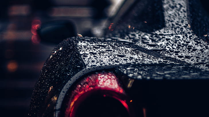 photography, rain, Ferrari, HD wallpaper