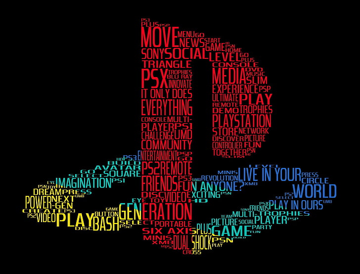 Logo Sony PlayStation, grafika cyfrowa, gry wideo, Play Station, logo, Tapety HD
