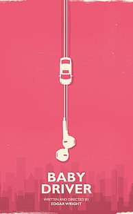film, Edgar Wright, Baby Driver, minimalismo, auto, Sfondo HD HD wallpaper