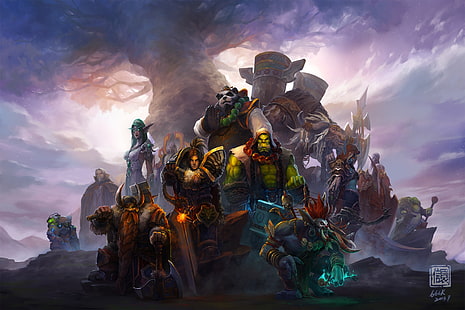 วอลล์เปเปอร์เกม, World of Warcraft, Thrall, Sylvanas Windrunner, King Varian Wrynn, วิดีโอเกม, Vol'jin, Gelbin Mekkatorque, Genn Greymane, Trade Prince Gallywix, Lor'themar Theron, Cairne Bloodhoof, ศาสดา Velen, Tyrande Whisperwind, วอลล์เปเปอร์ HD HD wallpaper