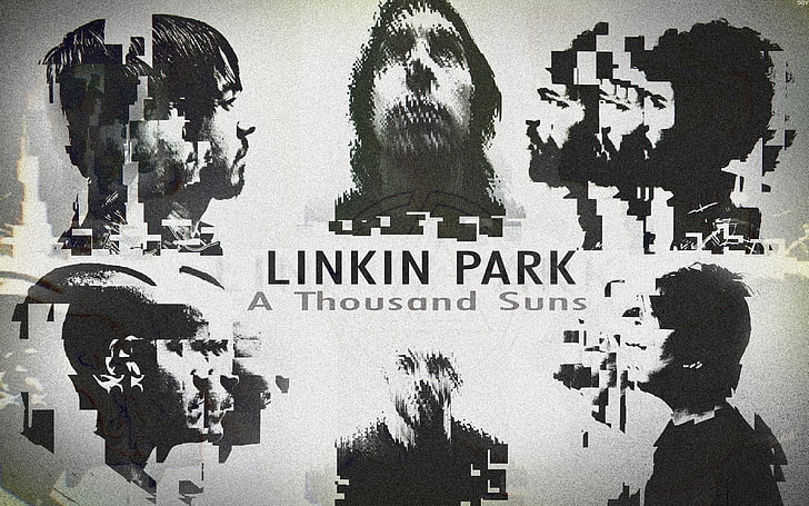Linkin Park A Thousand Suns poster, linkin park, name, members, graphics, font, HD wallpaper