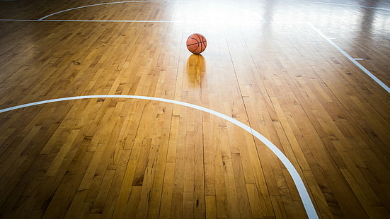 lantai, lapangan basket, bola basket, bola, Wallpaper HD HD wallpaper