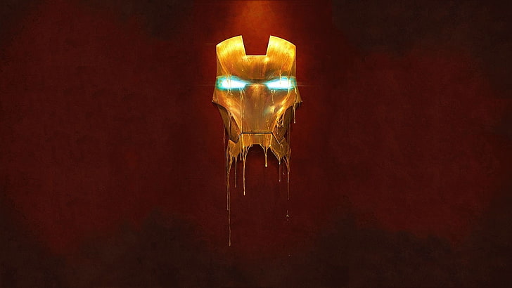Papel de parede Ironman, papel de parede digital Marvel Iron Man, Homem de Ferro, Marvel Comics, desenho animado, minimalismo, máscara, super-herói, obra de arte, HD papel de parede