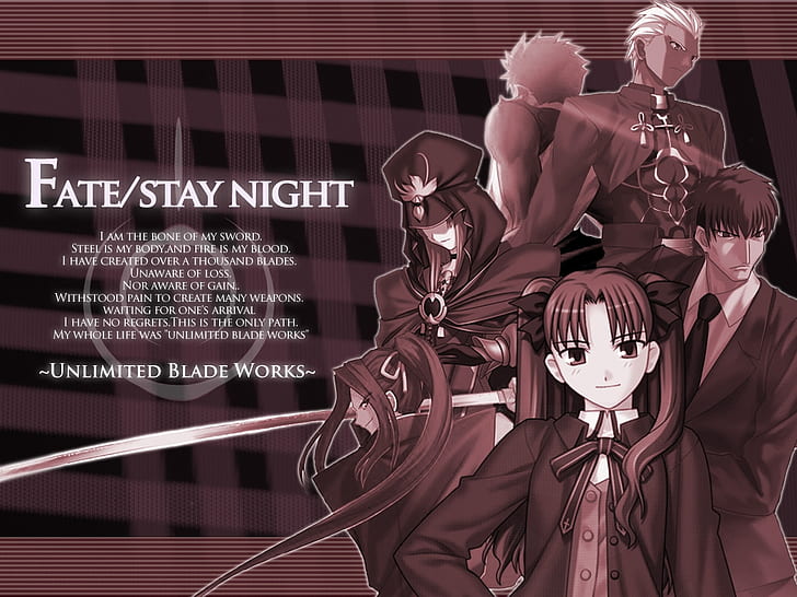 anime Archer Unlimited Blade Works Route Anime Fate Stay Night HD Art, anime, bågskytte, öde stanna natt, Assassin, Caster, Emiya Shirou, HD tapet
