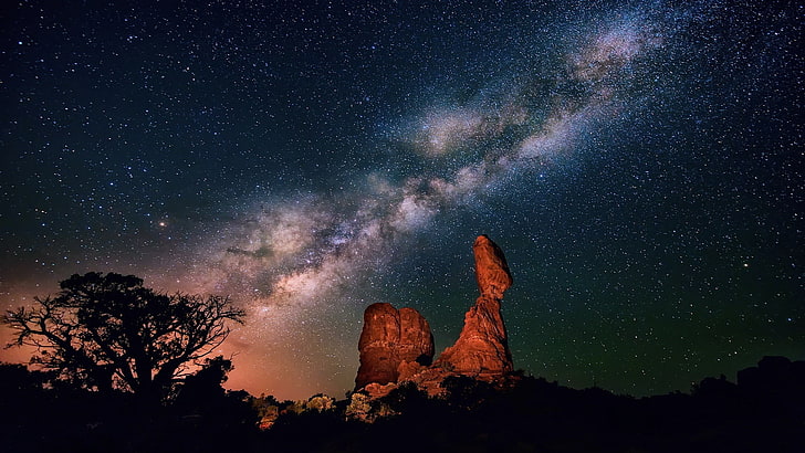 Impressionnant Milky Way-Nature HD Wallpaper, phénomène d'aurore, Fond d'écran HD