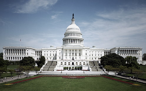 Капитолий США, Вашингтон, округ Колумбия, Капитолий, Белый дом, Америка, правительство, HD обои HD wallpaper
