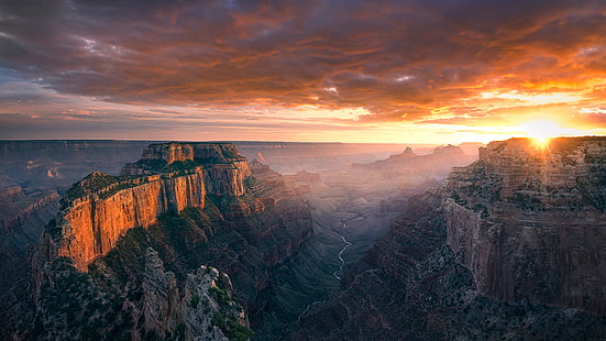 Cape Royal North Rome of Grand Canyon Arizona Sunset การถ่ายภาพทิวทัศน์เดสก์ท็อปวอลเปเปอร์ HD สำหรับโทรศัพท์มือถือและคอมพิวเตอร์ 3840 × 2160, วอลล์เปเปอร์ HD HD wallpaper