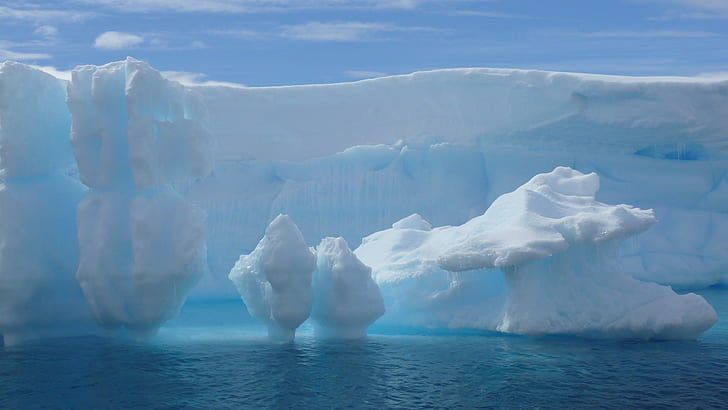 ледници, Арктика, море, природа, айсберг, HD тапет