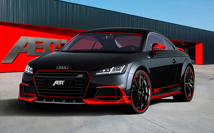 ABT Sportsline Audi TT, черный ауди купе, ауди, спортлайн, автомобили, HD обои