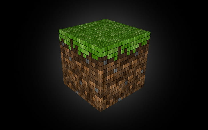 Minecraft Creeper, il mio, piccole scatole, videogiochi, minecraft campo di erba verde, creeper Minecraft, miniera, piccole scatole, videogiochi, Sfondo HD