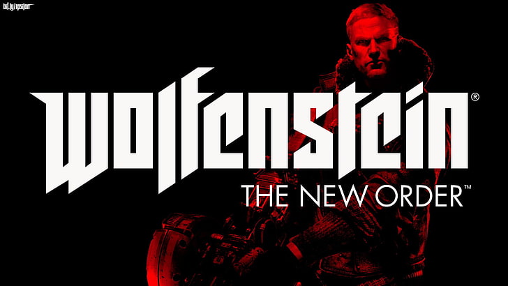 Wolfenstein, Wolfenstein: The New Order, 1944, B.J. Blazkowicz, Bethesda, Black, Machine, Red, HD тапет