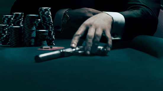 pistola negra, James Bond, Casino Royale, películas, Fondo de pantalla HD HD wallpaper