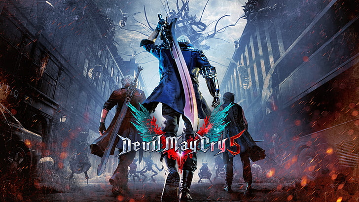 Poster Devil May Cry 5, Devil May Cry 5, Dante (Devil May Cry), Devil May Cry, Nero (Devil May Cry), Wallpaper HD