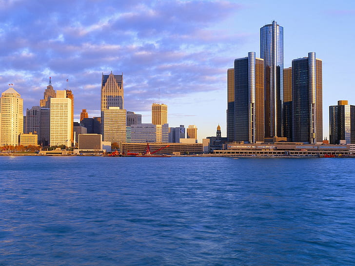 Детройт в Санрайз Мичиган HD, мир, путешествия, путешествия и мир, восход, в Детройте, Мичиган, HD обои