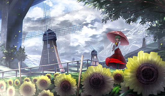 Anime, Touhou, Yuuka Kazami, Fondo de pantalla HD HD wallpaper