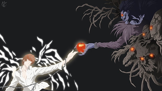 Anime, Death Note, Kira (Death Note), Leichte Yagami, Ryuk (Death Note), HD-Hintergrundbild HD wallpaper