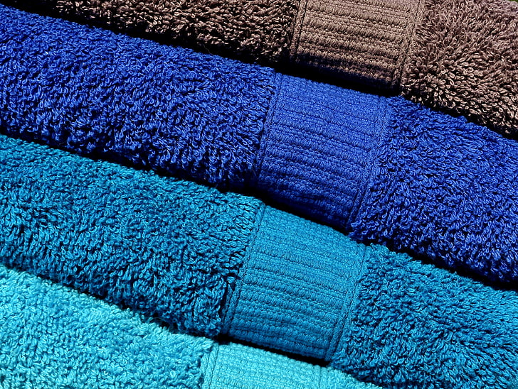 serviettes de bain de couleurs assorties, serviette, tissu, éponge, Fond d'écran HD