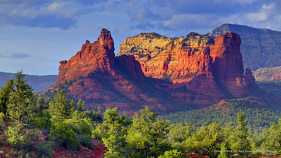 Соборная скала, Red Rock Crossing, Седона, Аризона, Природа, HD обои HD wallpaper