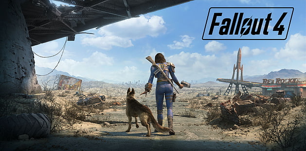 Fondo de pantalla digital de Fallout 4, Fallout 4, Fallout, Pastor Alemán, Fondo de pantalla HD HD wallpaper