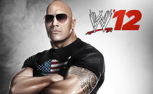 The Rock WWE 12, WWE12 The Rock tapet, Sport, Wrestling, wwe, wwe 12, the rock, dwayne johnson, HD tapet HD wallpaper