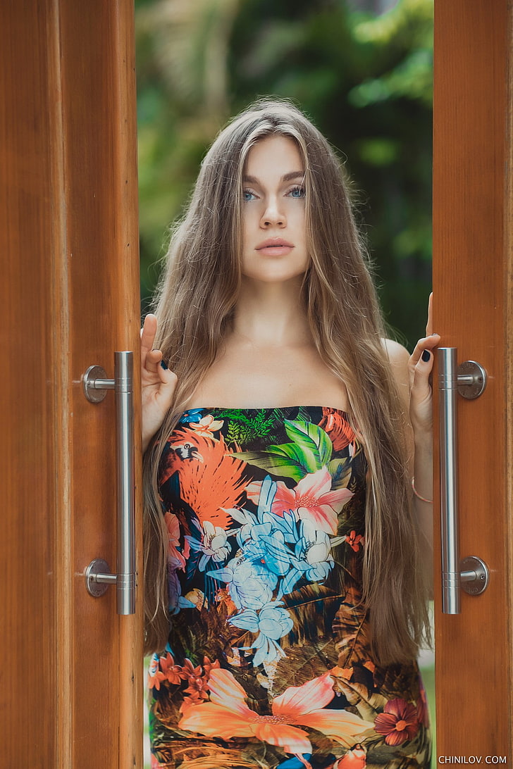 Иван Чинилов, женщины, модель, длинные волосы, HD обои, телефон обои