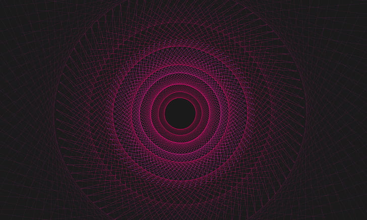 pola merah muda, latar belakang hitam, bingkai gambar, abstrak, pola, Wallpaper HD