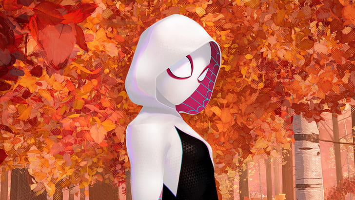 gwen, gwen stacy, hd, spiderman into the spider verse, movies, 2018 movies, animated movies, HD wallpaper
