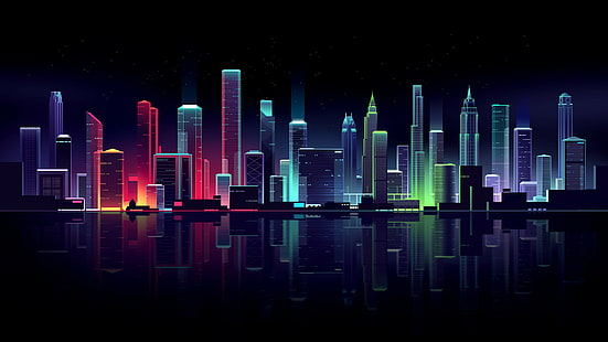 neon, 4k, 8k, HD, paisagem urbana, HD papel de parede HD wallpaper