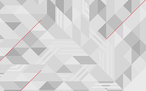 white, abstract, triangle, pattern, bw, HD wallpaper HD wallpaper