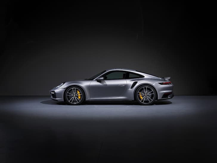 911, Porsche, side view, Turbo S, 2020, 992, HD wallpaper