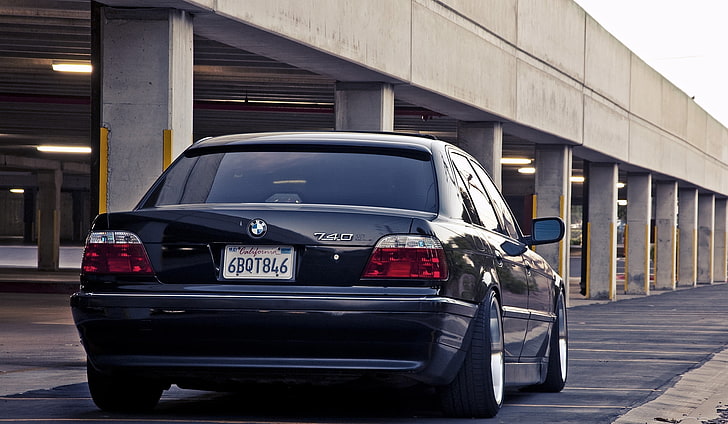schwarze BMW Limousine, Boomer, Seven, E38, Bumer, BMW 740, Dylan Leff, HD-Hintergrundbild