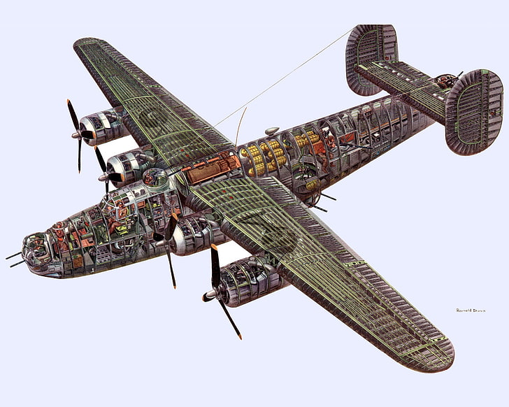 Bombers, Consolidated B-24 Liberator, Fond d'écran HD