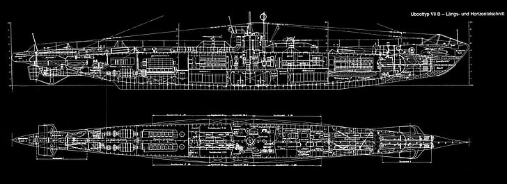 Kapal perang, kapal selam Tipe VII Jerman, Kapal selam, Wallpaper HD