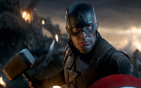 Avengers Endgame, Captain America, Marvel Cinematic Universe, HD tapet HD wallpaper